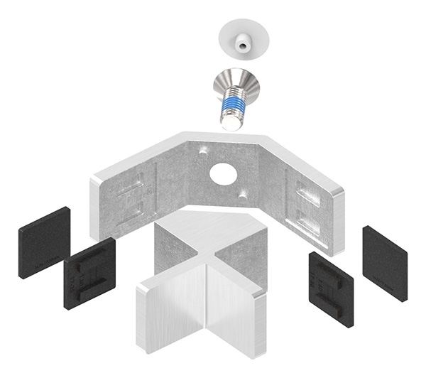Glasausrichter - fuer Glas- 16-76-17-52 mm - V2A-12-4039.4