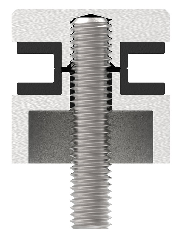Glaspunkthalter Zinkdruckguss Ø 30 mm flach – Glashalter roh-10-5000.3
