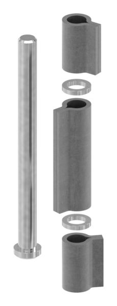 Anschweissband - 3-teilig - Tragkraft- 150kg - Stahl S235JR- roh-30-3951.8