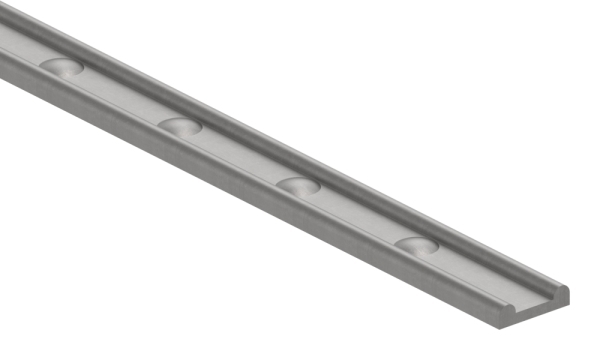 Hespeneisen 30x8x4 mm mit Nietenkoepfen 3000mm Zierprofil-30-1479.8