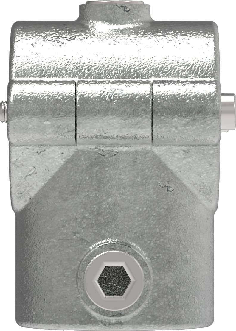 Rohrverbinder T-Stueck mit Bolzen aufklappbar Ø 48-3 mm -1 1-2- - Temperguss verzinkt - 136D48-136D48