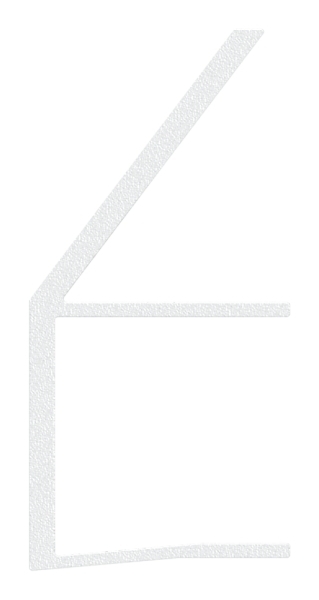 Regenrinne Aluminium eloxiert fuer Glas 17-52 mm L = 2200 mm Edelstahloptik E4-EV1-88-11VDE-RE-2200.17