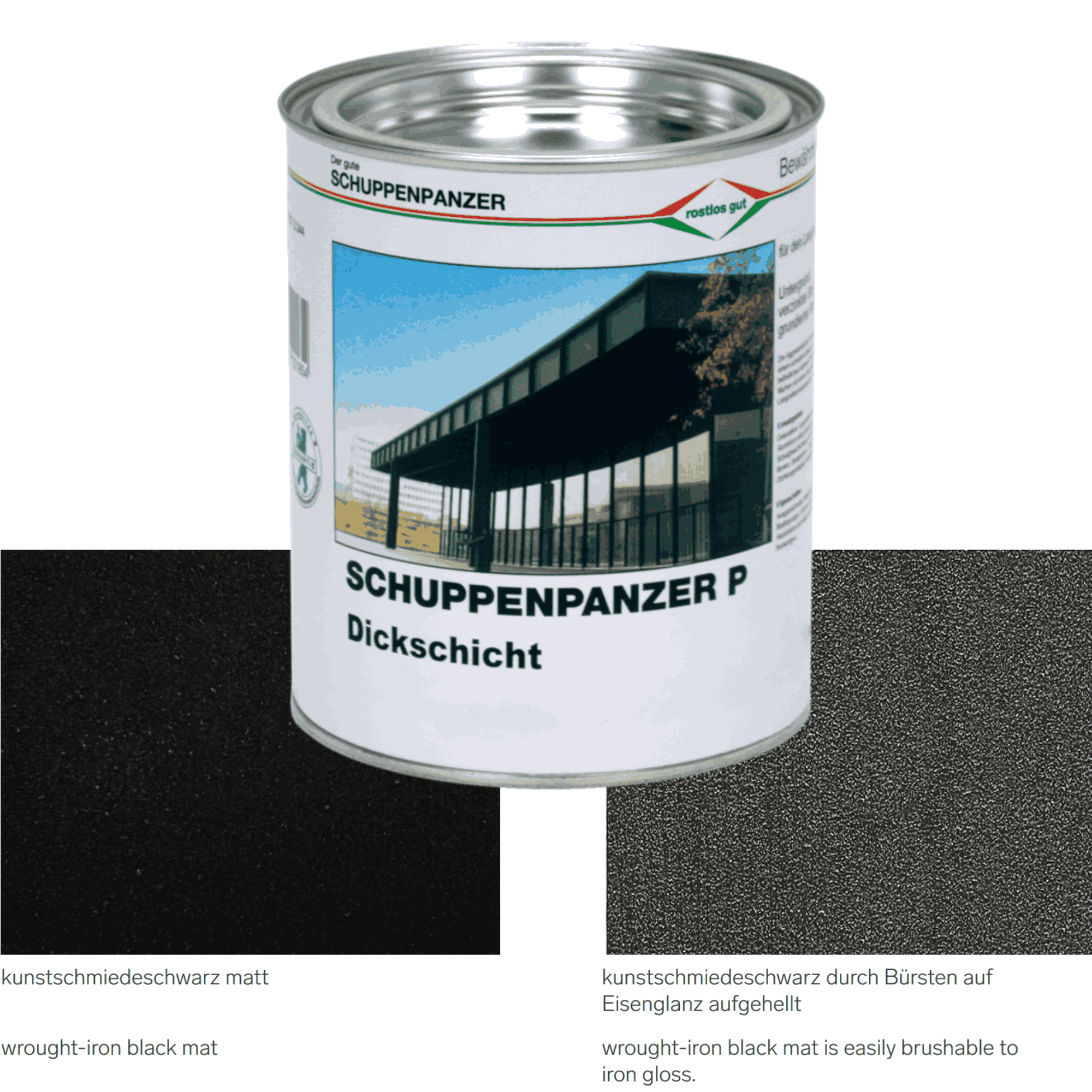 SCHUPPENPANZER-P Dickschicht kunstschmiedeschwarz buerstbar-67-1031.0