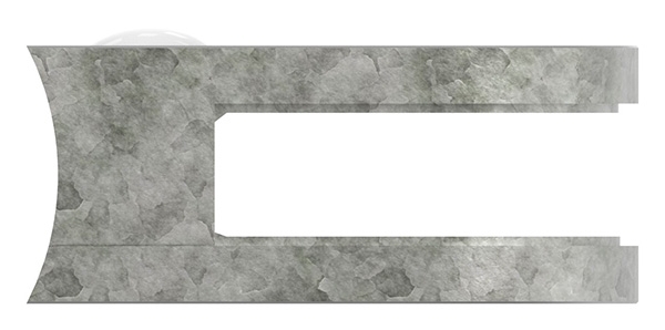 Glasklemme 63x45x28 mm AbZ fuer Anschluss Ø 60-3 mm Zink-10-2260ABZ.3
