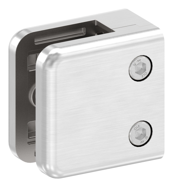 Glasklemme Mod- 45 Edelstahl V4A 45x45x28 mm gerade-88-114500.V4A