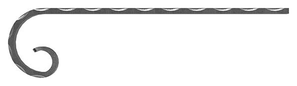 Handlauf-Endstueck 40x8 mm Kanten gehaemmert Stahl S235JR schweissbar-30-1450.8