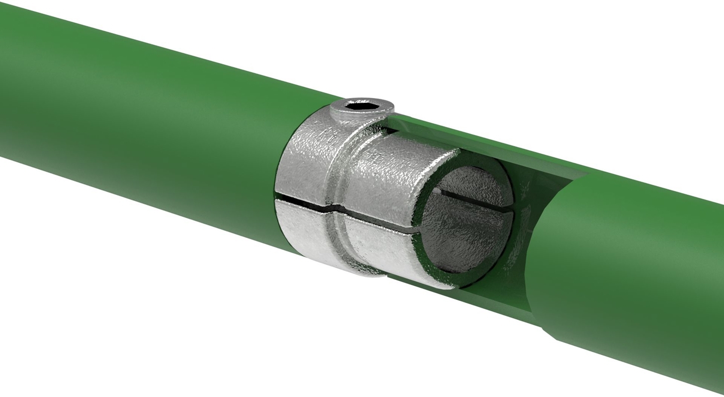 Rohrverbinder - Verbindungsstueck innen - 150D48 - 48-3 mm - 1 1-2- - Feuerverzinkt u. Elektrogalvanisiert-150D48