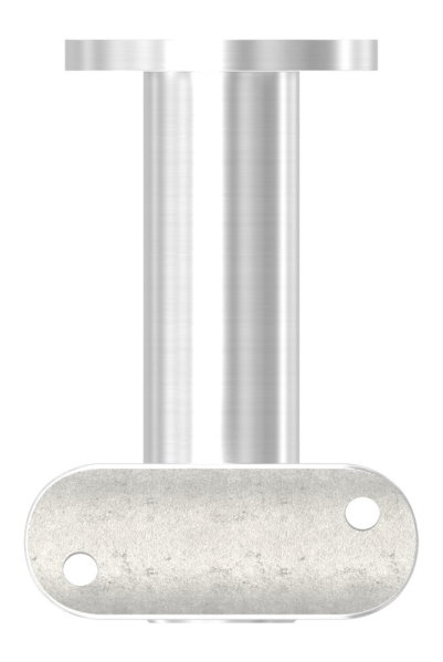 Handlaufhalter V2A fuer Rohr 42-4 mm- Wandabstand 80 mm- Ronde Ø 50 mm- mit Gelenk-11-2067.4