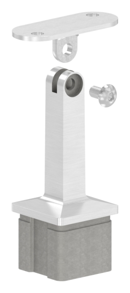 Handlaufhalter mit Gelenk fuer Vierkantrohr 40x40x2 mm V2A-11-2713.4