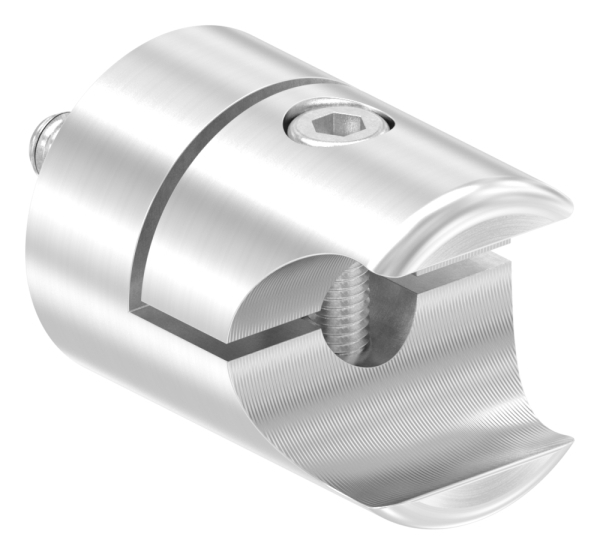 Halter fuer rundes Klemmprofil 21-3mm Anschluss- flach- V2A-88-1155353-240.00