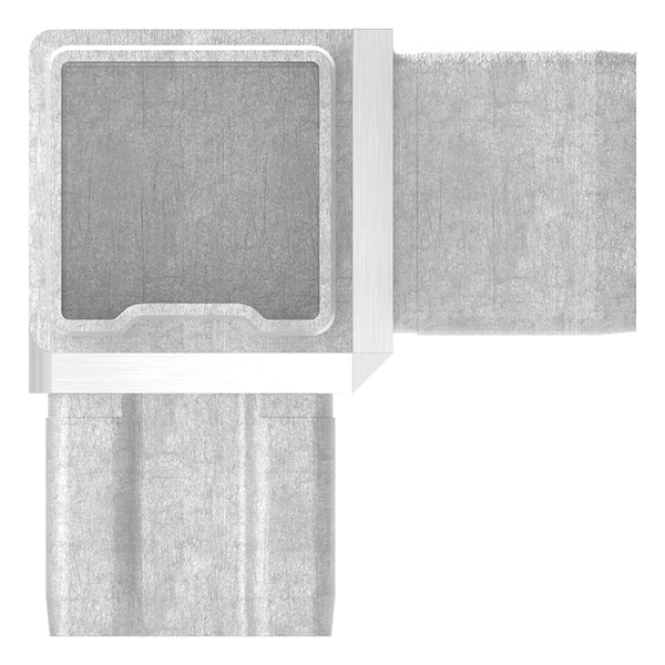 Steck-Eckverbinder V2A fuer Rohr 40x40x2-0 mm 90° 3 Abgaenge-88-1110144040.V2A