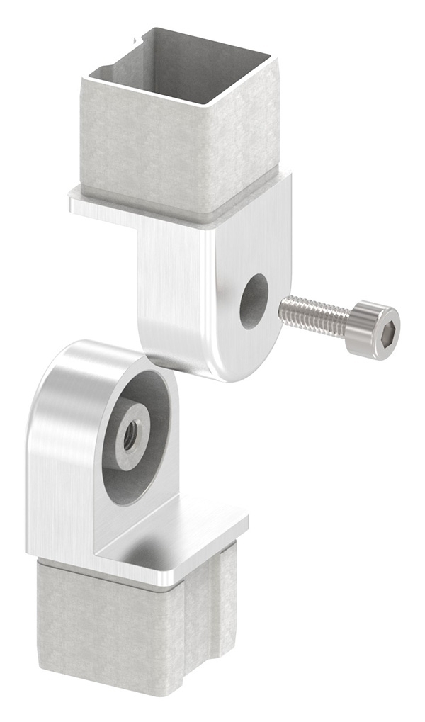 Gelenkverbinder V4A 40x40x2 mm steckbar verstellbar-88.1110114040