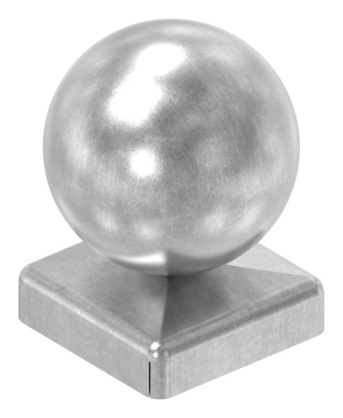 Pfeilerbedecker fuer Quadratrohr - 30x30 mm - mit Kugel Ø 40 mm - Stahl -Roh- S235JR-30-2450K.8