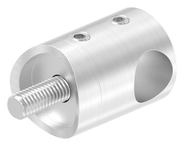 Querstabhalter V4A Edelstahl – Anschluss 42-4 mm fuer Rundstaebe 12 mm inkl- Schrauben-11-1021.1