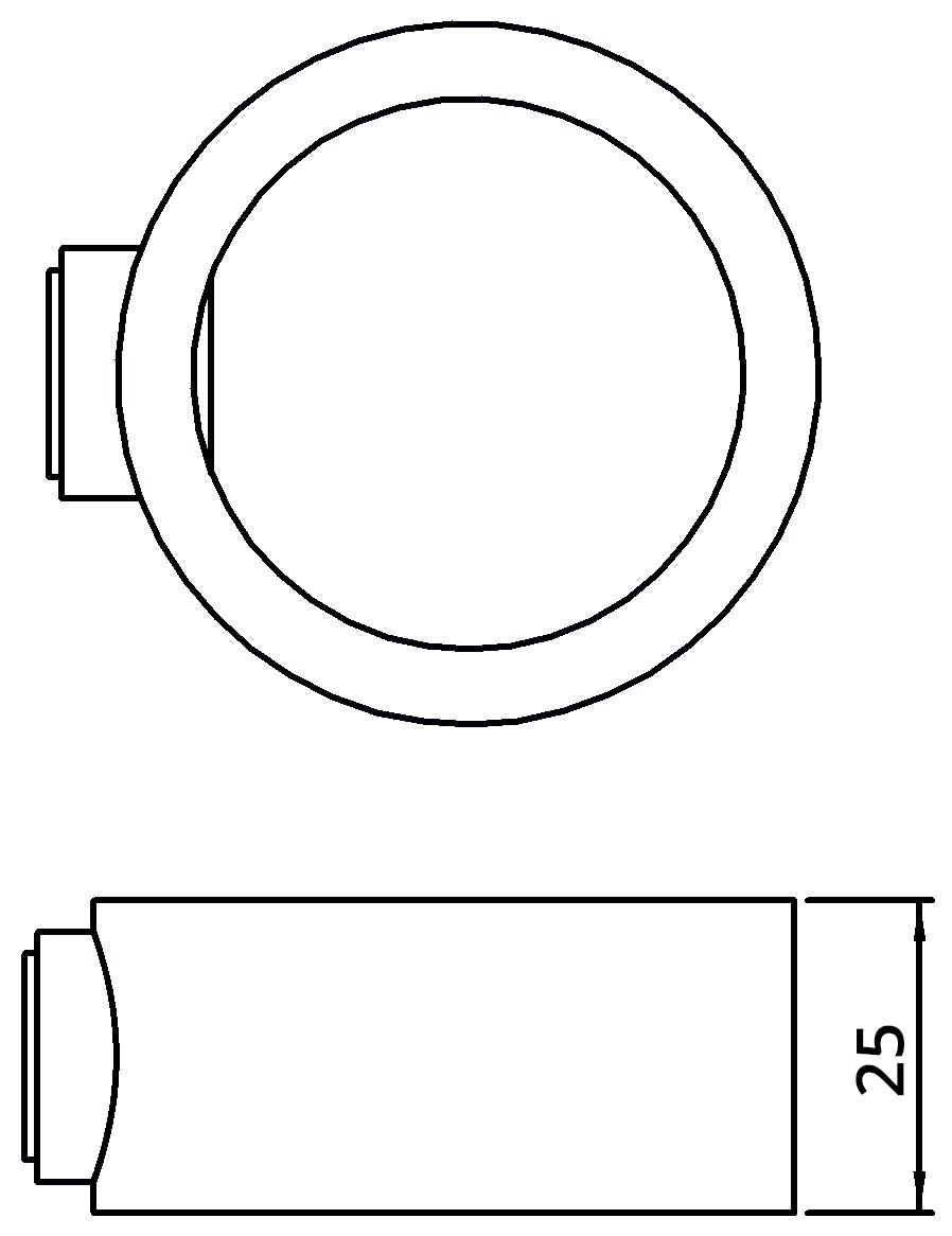 Rohrverbinder Stellring Ø 33-7 mm -1- - Temperguss verzinkt - 179B34-179B34