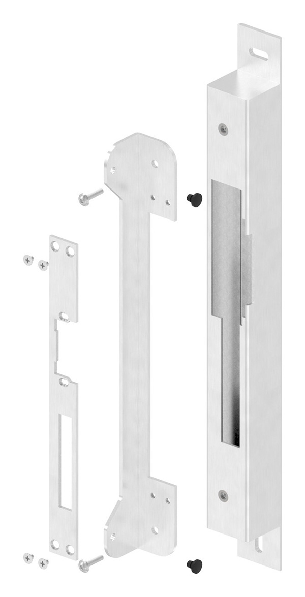 Gegenkasten zum Aufschrauben Edelstahl V2A Abstand 72-92 mm fuer 40 mm DIN Rechts geschliffen-88-1159115-240.R