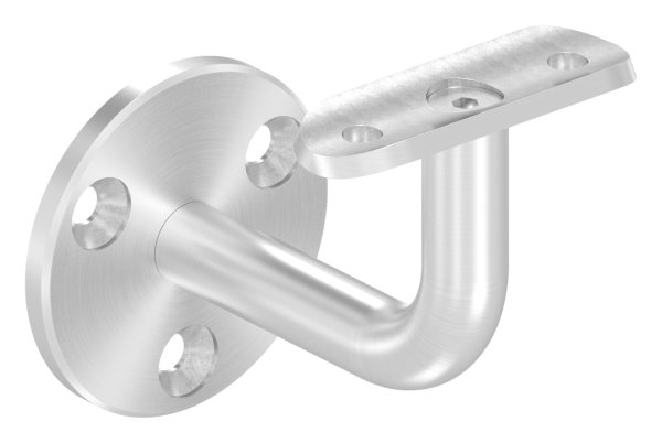 Handlaufhalter V4A fuer Rohr 42-4 mm Wandabstand 74 mm Ronde 60x5 mm ohne Kabeldurchfuehrung-88-1150226-V4A.42