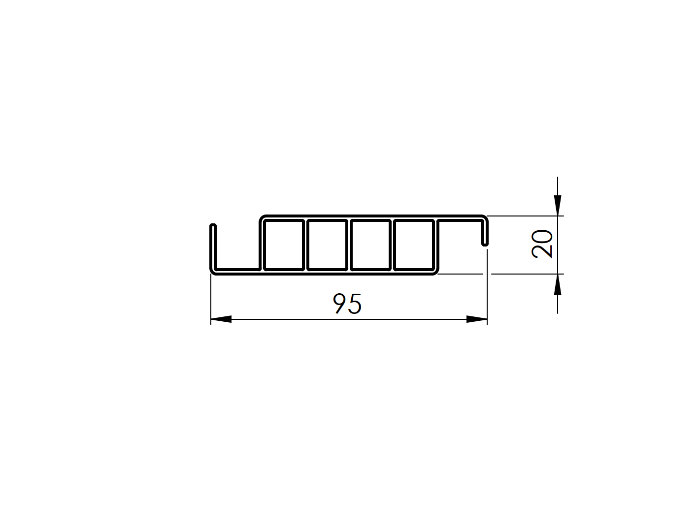 Zaunfuellung Aluminium 20 x 95 mm 2400 mm Holzdekor Gold Eiche-89.FGSWS20X952400W03