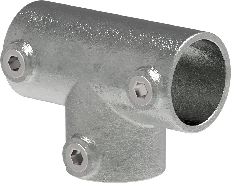 Rohrverbinder - T-Stueck lang - 104E60 - 60-3 mm - 2- - Feuerverzinkt u. Elektrogalvanisiert-104E60