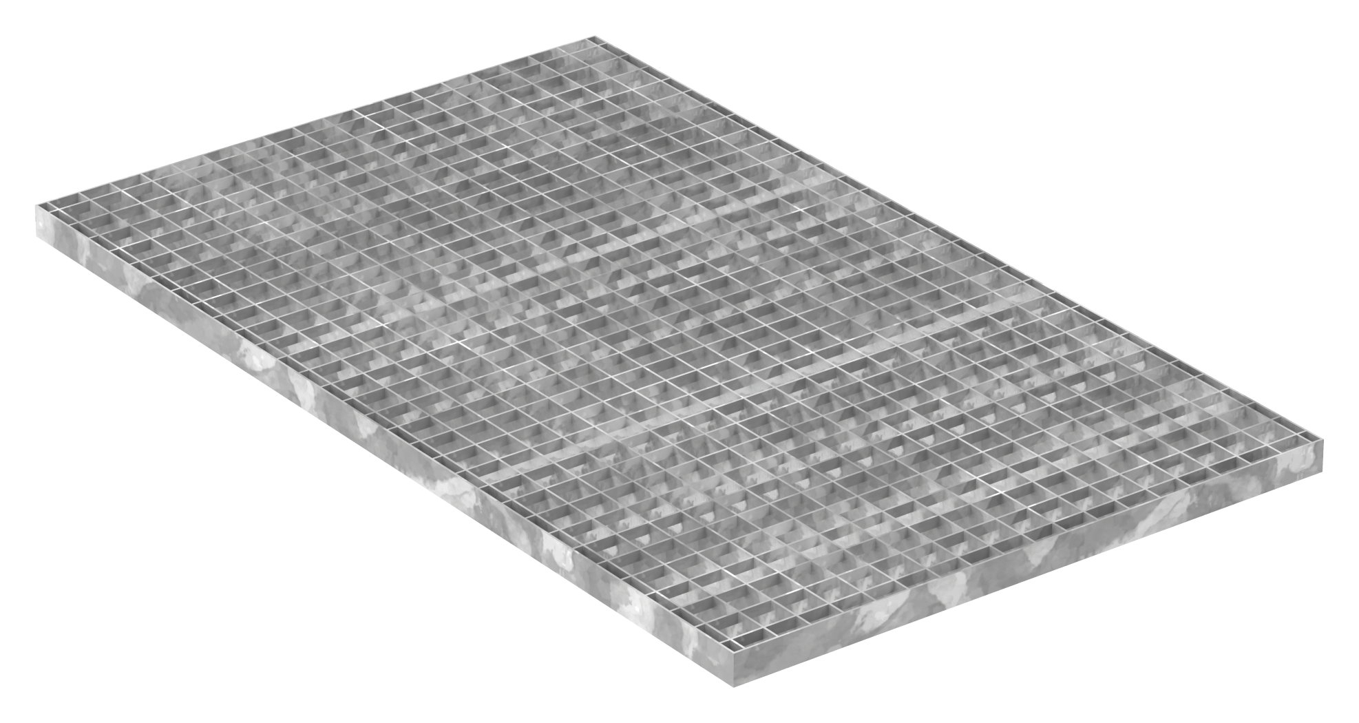 Industrie-Gitterrost - Masse- 1000x600x30 mm; MW 30-30 mm; 30-2 mm - S235JR -St37-2- im Vollbad feuerverzinkt-21-1006030302.7
