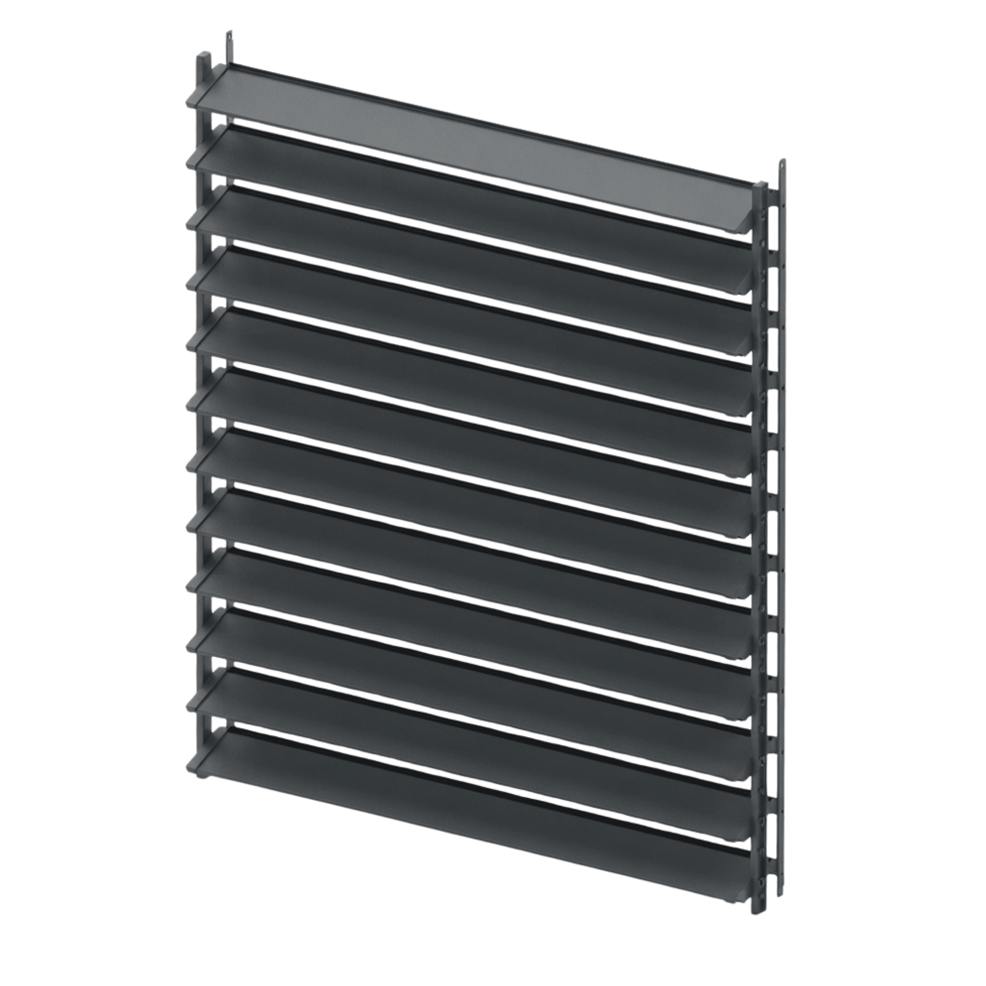 Kipplamellen-System Set Stahl Aluminium 1070 x 1200 mm RAL 7016 Anthrazit-89.FGSWSZNSET1