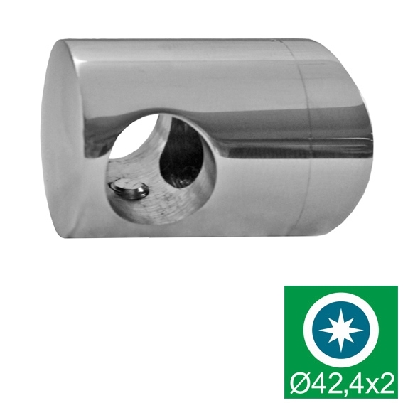Querstabhalter Edelstahl AISI 304 fuer Pfosten D42-4 Fuellung d14 einstellbar-89-11A0835042L-A.4