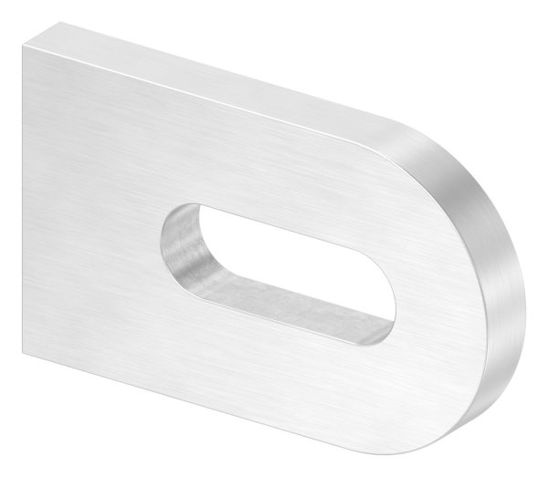 Anschweisslasche 50x30x6 mm mit Langloch- Ø 25x9 mm V2A-11-2435.4