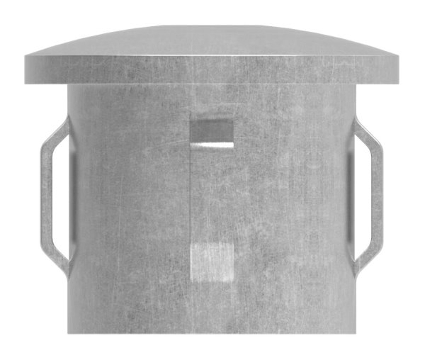 Stahlstopfen - leicht gewoelbt - mit M8 - fuer Rundrohr Ø 33-7x1-8-2-2 mm - Stahl S235JR- roh-30-2920.8