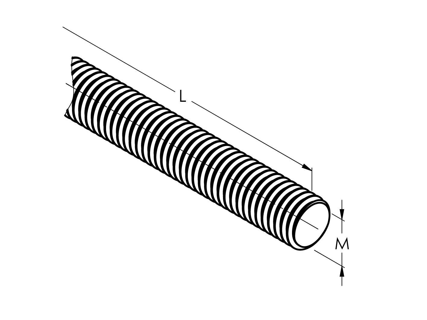 Gewindestange Edelstahl AISI 316 M10 x 1000 mm DIN 975-89-11A4DIN975M10-A.4