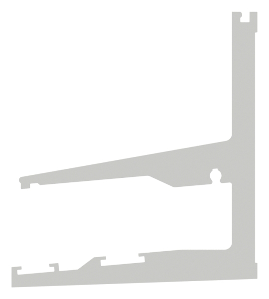 Vordachprofil Aluminium pulverbeschichtet RAL 7016 L 2205 mm eleganza canopy mit ETA-88-11VDE-2200.7016