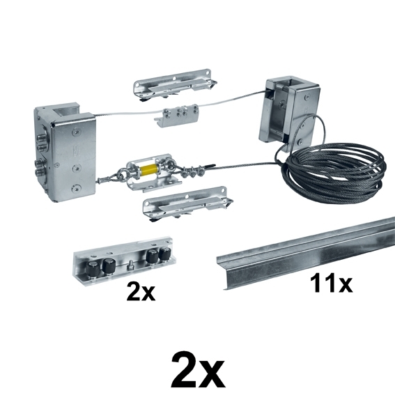 Teleskop-Schiebetor-System Stahl verzinkt fr max- 15 m Torffnung dreiteilig-89-11TSS315-A.4