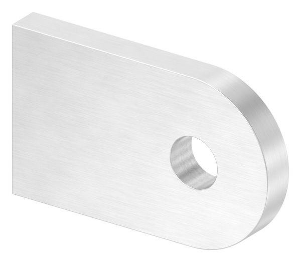 Anschweisslasche 50x30x6 mm mit Rundloch- Ø 9 mm V2A-11-2431.4