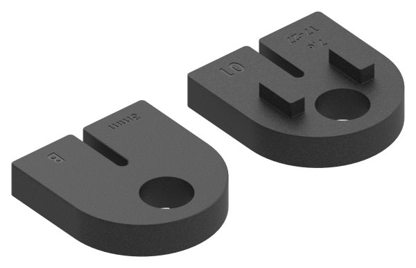 Gummiset Glasklemme Gummi fuer Glas 3-0 mm Modell 25- 1 Paar-88-112503.GU