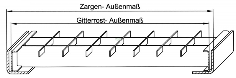 Garagen-Gitterrost - Masse-  590x590x40 mm 30-30 mm - aus S235JR -St37-2- im Vollbad feuerverzinkt-23-59593040.7