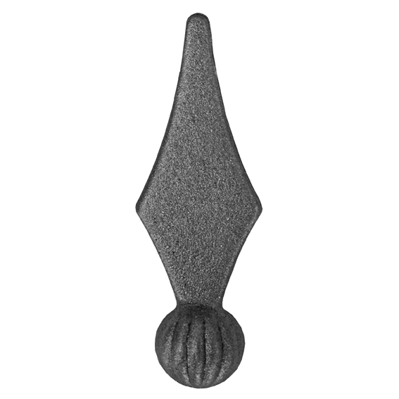 Zaunspitze Stahl geschmiedet  125 mm- B 39 mm Hals Ø 24 mm roh-89-11E2102125-A.4