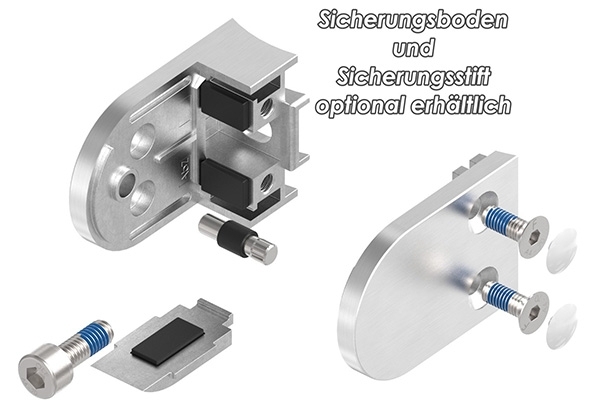 Glasklemme 63x45x30 mm AbZ fuer Anschluss Ø 76-1 mm V4A-10-2476ABZ.1