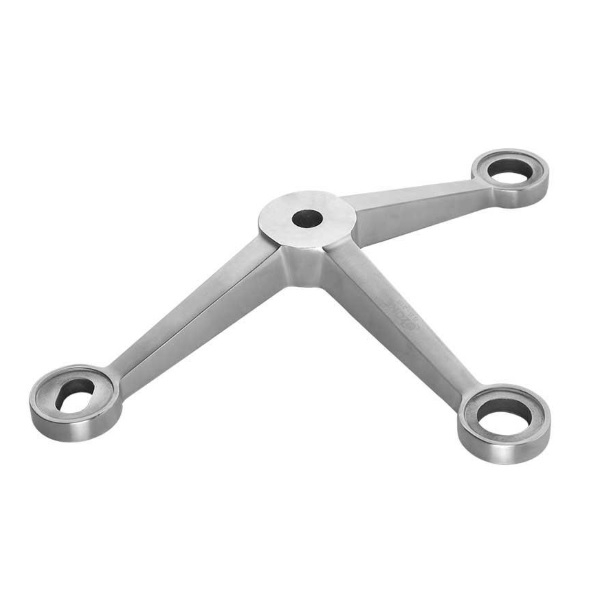 Edelstahl Glashalter Spider 3-Arm- AISI 304- geschliffen-89-11GS304ZA2003-A.4