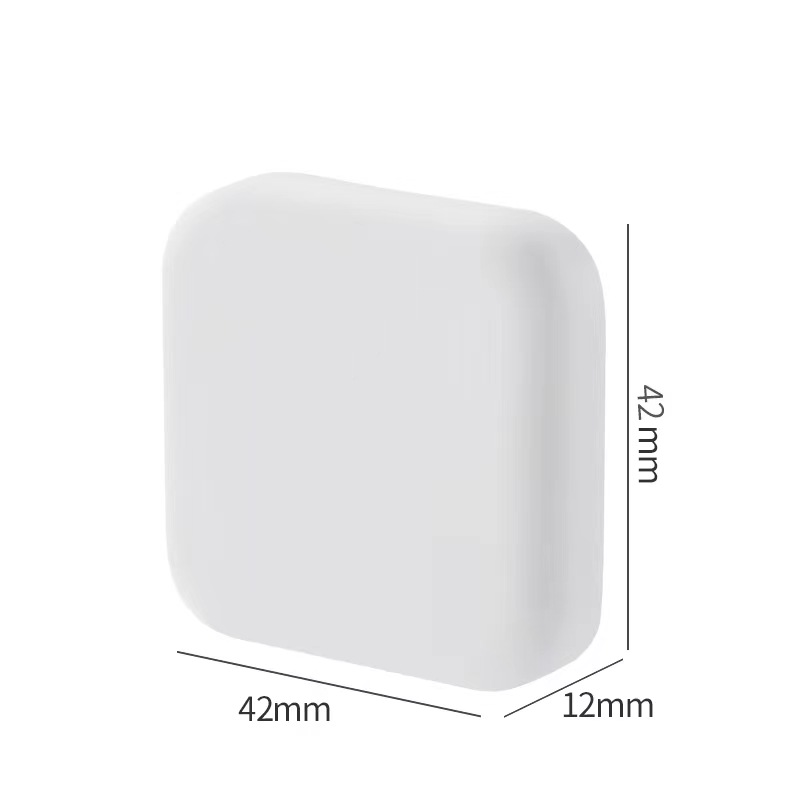 Tuerklinkenpuffer Kunststoff weiss 42 x 42 x 12 mm selbstklebend-89-11D8DKW-A.4