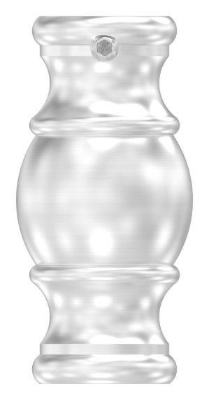 Zierhuelse 52x25 mm mit Bohrung 12-5 mm V2A-11-3484.4