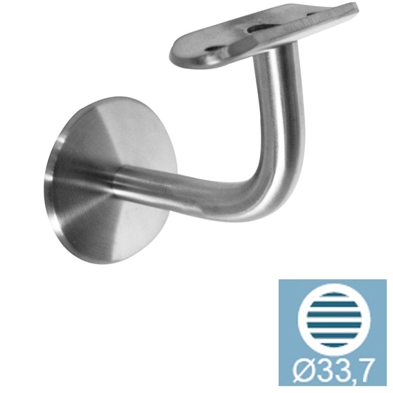 Handlaufhalter Edelstahl AISI 304 fuer D33-7 Wandmontage geschliffen-89-11A0111033-A.4