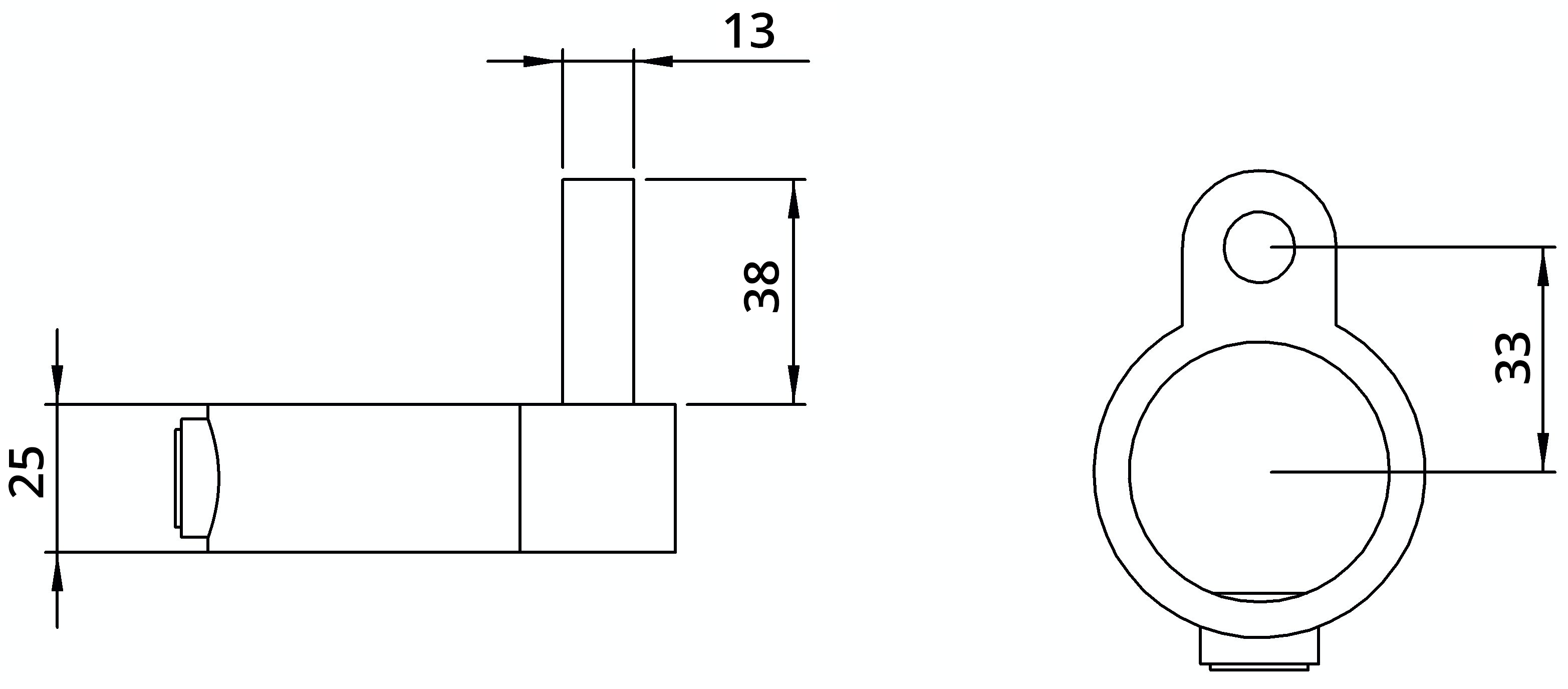 Rohrverbinder - Stellringzapfen - 140B34 - 33-7 mm - 1- - Feuerverzinkt u. Elektrogalvanisiert-140B34