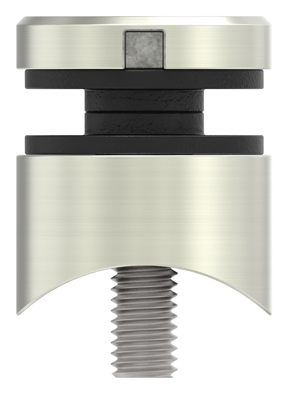 Glaspunkthalter Ø 30 mm- Zink -Edelstahl-Optik- Anschluss- Rohr Ø 42-4 mm-10-5042.2