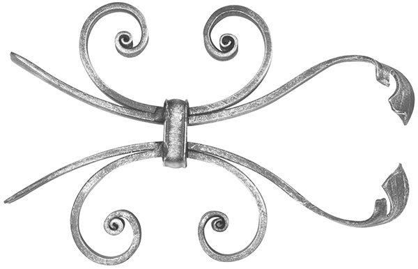 Leichtbarock - Masse- 170x260 mm - Material 12x5 mm - Stahl S235JR- roh-30-1760.8