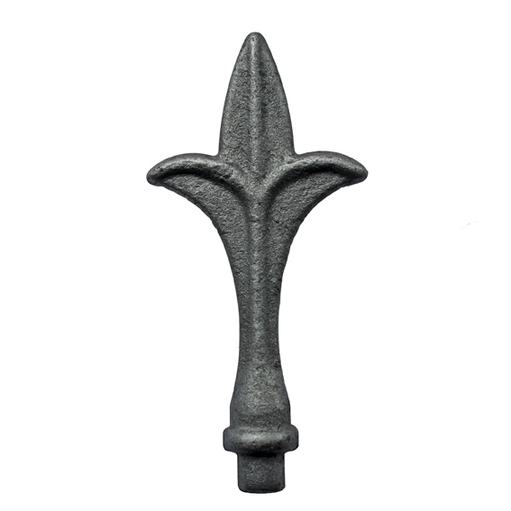 Zaunspitze Stahl geschmiedet  125 mm- B 57 mm fuer Ø 12 mm Stab roh-89-11E2121125-A.4