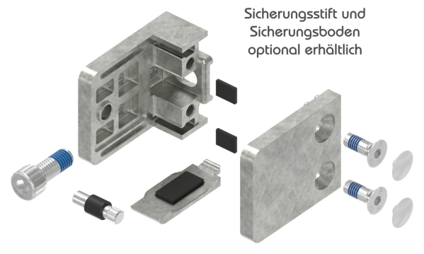 Glasklemme Mod- 36- Anschluss- gerade- in Zink roh-88-113600.ZN0
