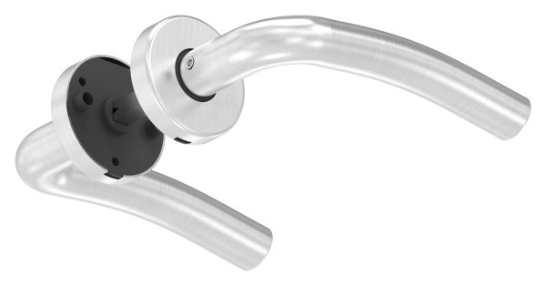 Tuerdrueckerpaar V2A inkl- 8 mm Drueckerstift Modell Alfredo-11-3972.4