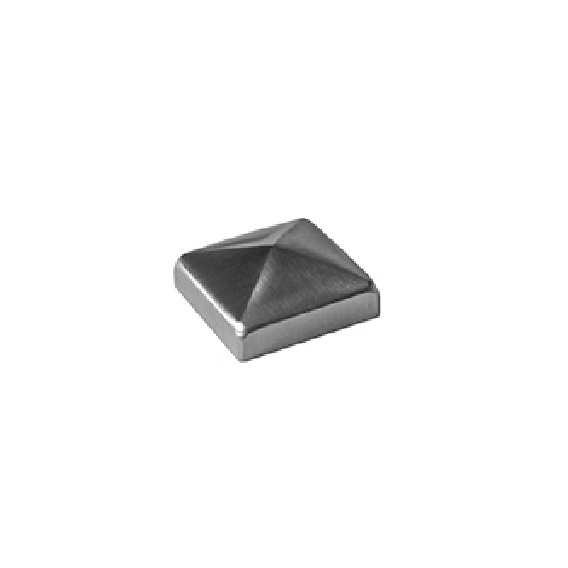Pfostenkappe Edelstahl fuer Vierkantrohr- 30x30 mm geschliffen V2A-11-2570-A.4