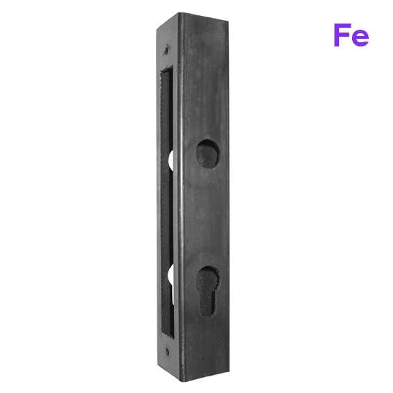 Schlosskastenprofil Stahl 30x30 mm- Laenge 190 mm fuer Schloss B1-30-17x82- roh-89-11B152J30X30-A.4