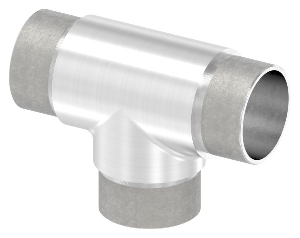 T-Stueck mit gleichen Abgaengen fuer Rundrohr Ø 42-4x2-0 mm V2A-11-3676.4