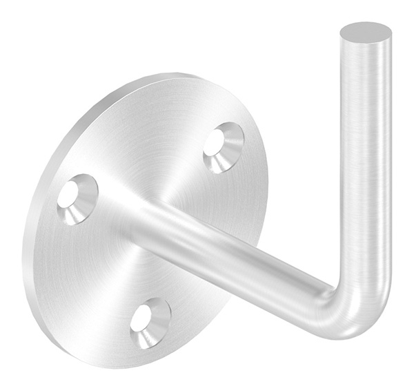 Handlaufhalter oben zum Anschweissen mit Ronde 70x4 mm - 3 gesenkten Bohrungen V2A-11-2001.4